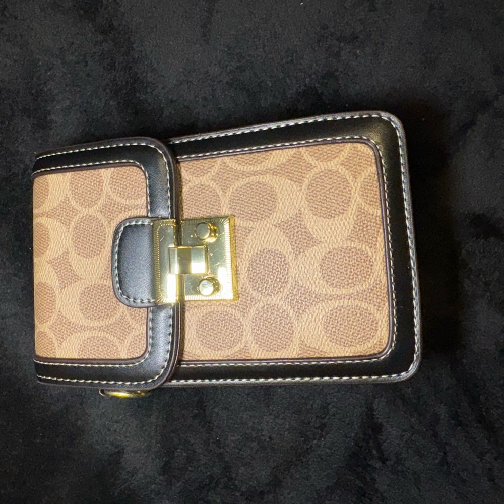 Coach Tan and Black Wallet